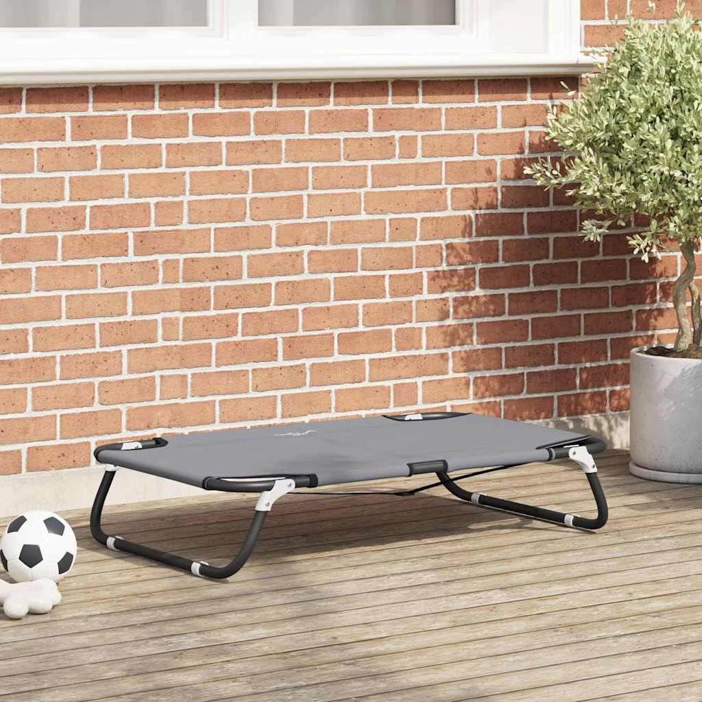 Hundeseng Lysegrå 70 x 46 x 18 cm Stål