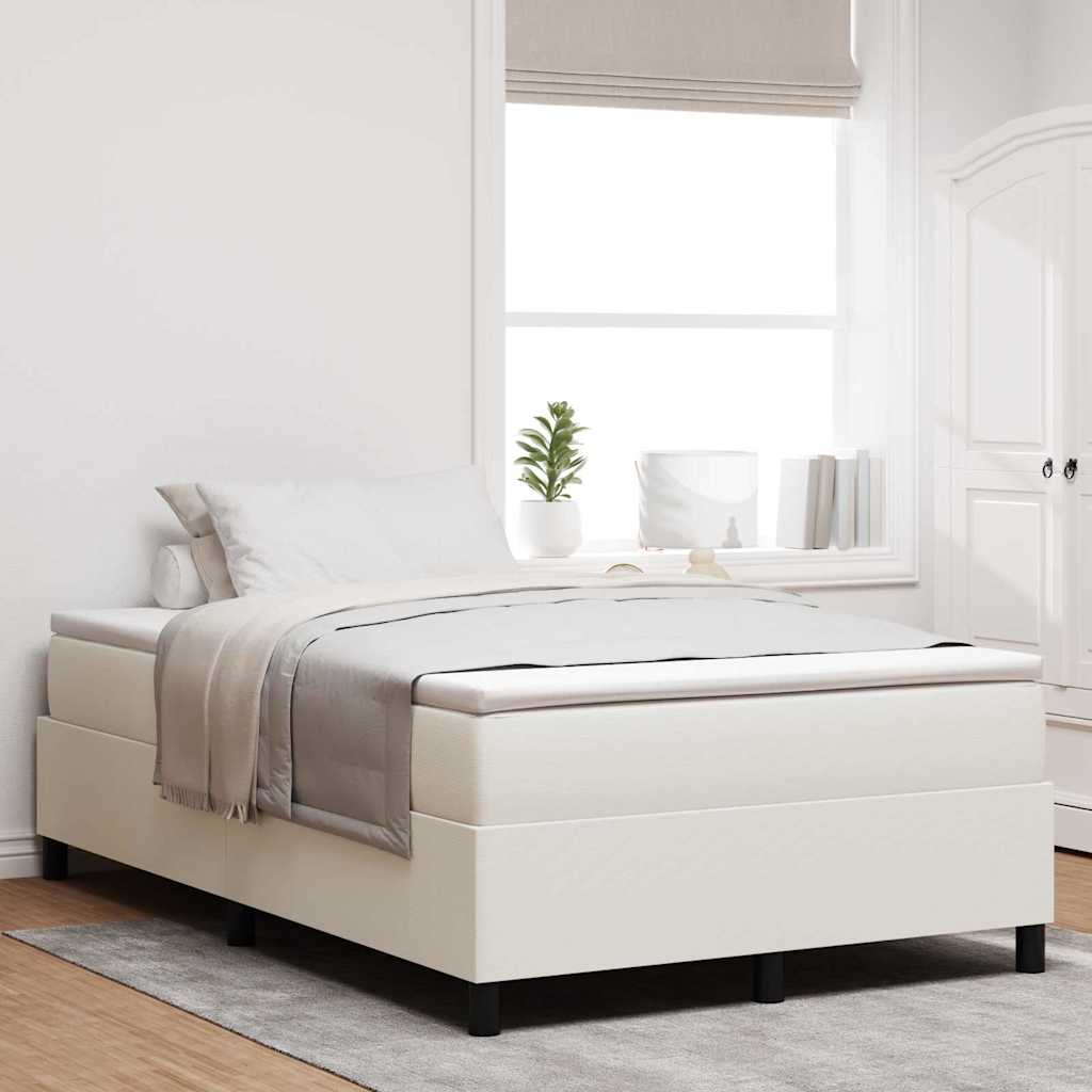 Platform sengestel Creme 120 x 200 cm Velourstof