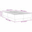 Platform sengestel Creme 120 x 200 cm Velourstof