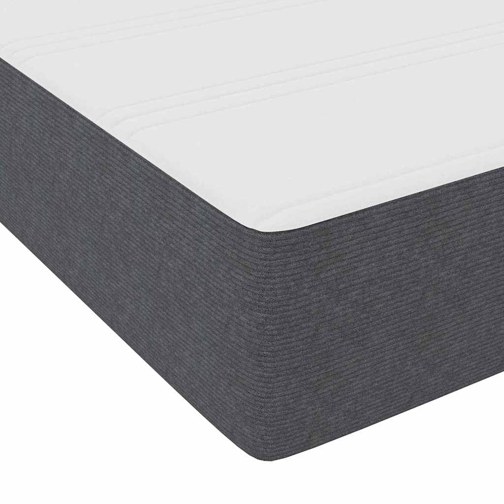 Box spring seng Mørkegrå og Hvid 120 x 200 cm Velourstof
