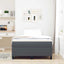 Box spring seng Mørkegrå og Hvid 120 x 200 cm Velourstof