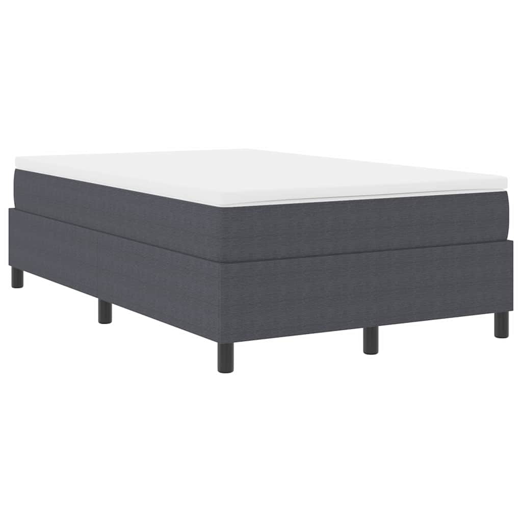 Box spring seng Mørkegrå og Hvid 120 x 200 cm Velourstof