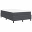 Box spring seng Mørkegrå og Hvid 120 x 200 cm Velourstof