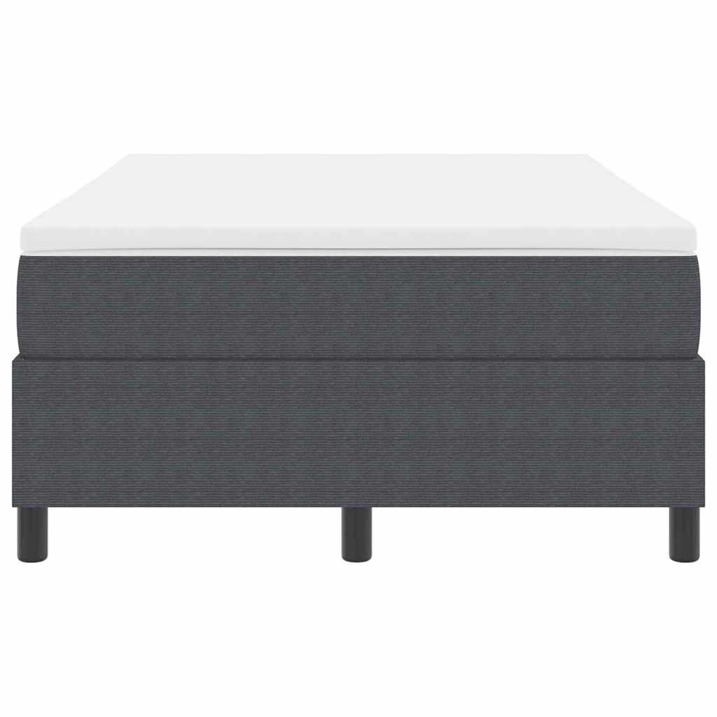 Box spring seng Mørkegrå og Hvid 120 x 200 cm Velourstof