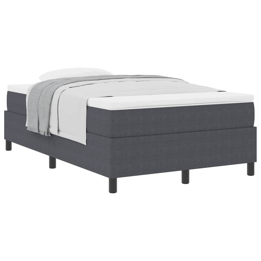 Box spring seng Mørkegrå og Hvid 120 x 200 cm Velourstof