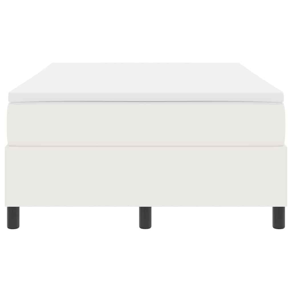 Box spring seng Creme og hvid 120 x 200 cm Velourstof