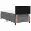 Box spring seng Lys Grå og Hvid 100 x 200 cm Velourstof