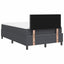 Box spring seng Mørkegrå og Hvid 120 x 190 cm Velourstof