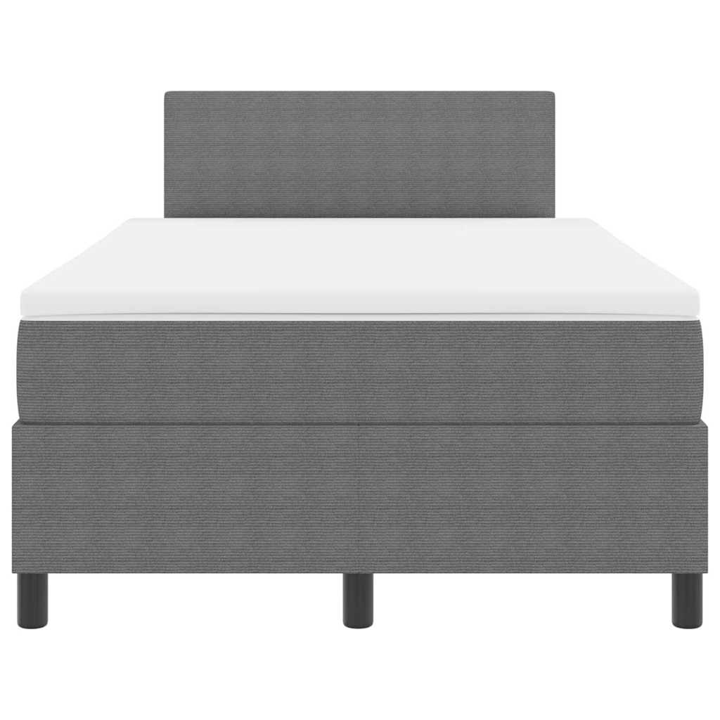 Box spring seng Lys Grå og Hvid 120 x 200 cm Velourstof
