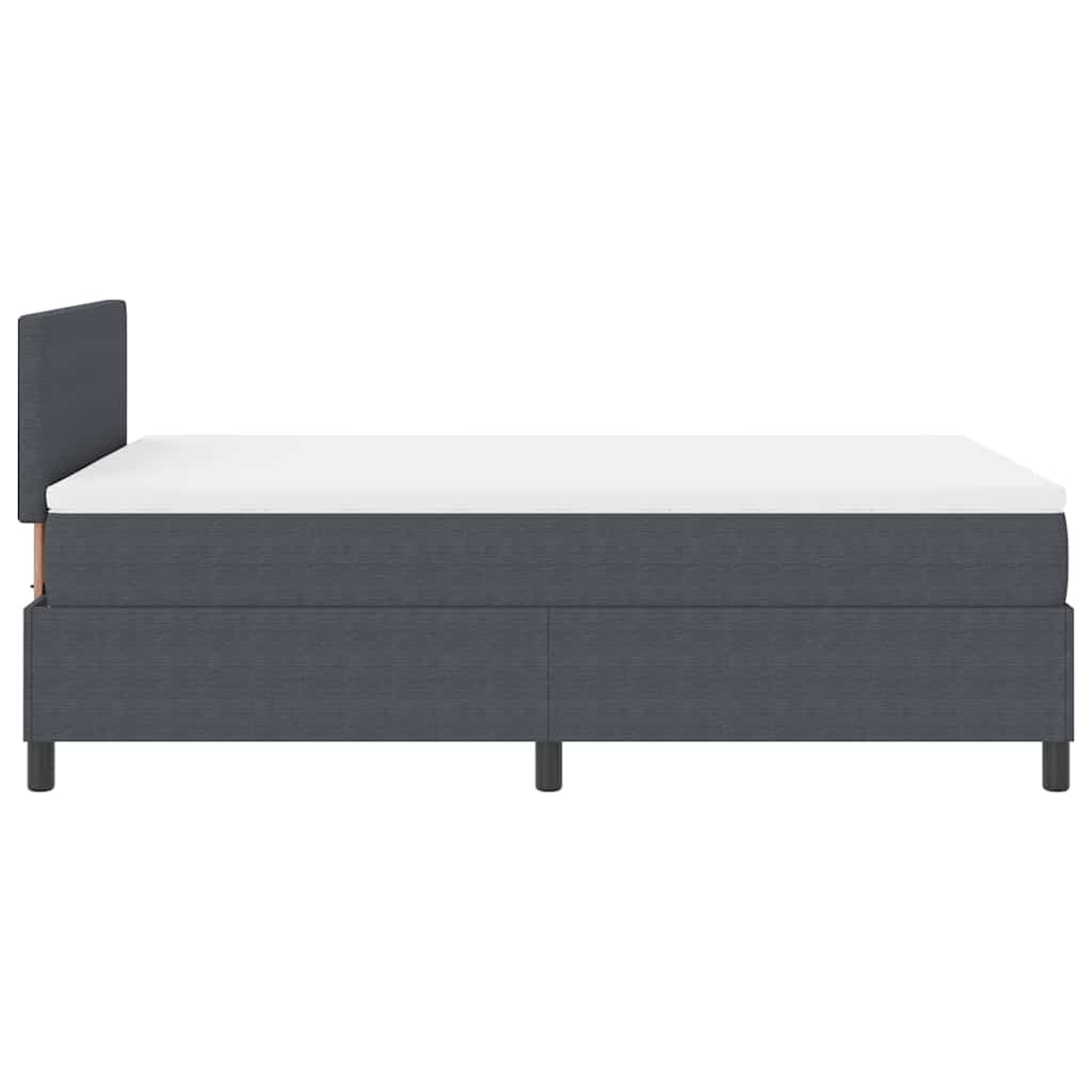 Box spring seng Mørkegrå og Hvid 120 x 200 cm Velourstof