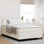 Box spring seng Creme og hvid 120 x 200 cm Velourstof