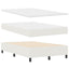 Box spring seng Creme og hvid 120 x 200 cm Velourstof