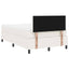 Box spring seng Creme og hvid 120 x 200 cm Velourstof