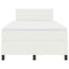 Box spring seng Creme og hvid 120 x 200 cm Velourstof