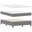 Box spring seng Lys Grå og Hvid 160 x 200 cm Velourstof