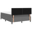 Box spring seng Lys Grå og Hvid 160 x 200 cm Velourstof