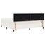 Box spring seng Creme og hvid 200 x 200 cm Velourstof