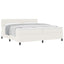 Box spring seng Creme og hvid 200 x 200 cm Velourstof