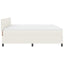 Box spring seng Creme og hvid 200 x 200 cm Velourstof