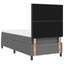 Box spring seng Lys Grå og Hvid 80 x 200 cm Velourstof
