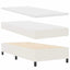 Box spring seng Creme og hvid 100 x 200 cm Velourstof