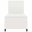 Box spring seng Creme og hvid 100 x 200 cm Velourstof
