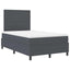 Box spring seng Mørkegrå og Hvid 120 x 200 cm Velourstof