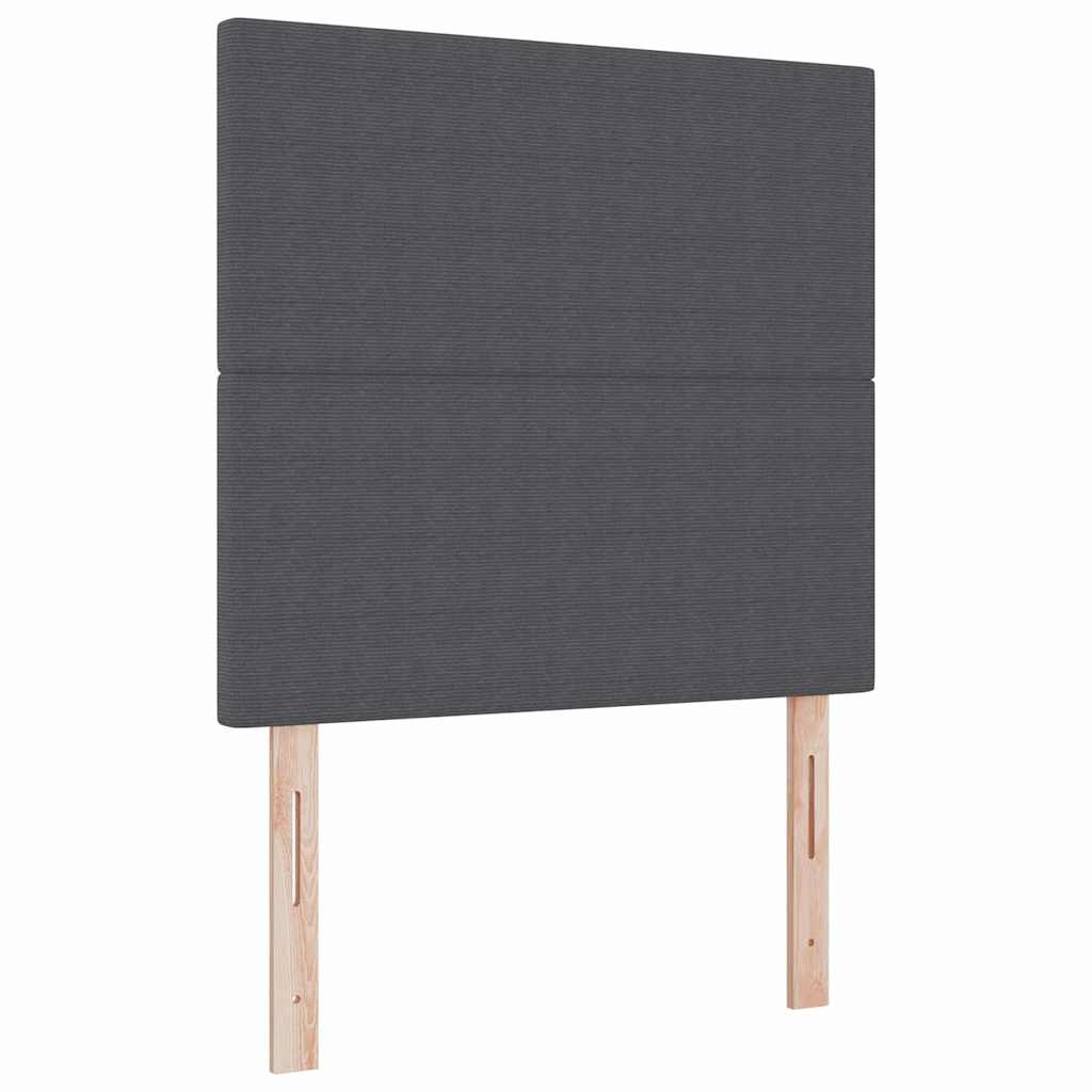 Box spring seng Mørkegrå og Hvid 120 x 200 cm Velourstof