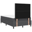 Box spring seng Mørkegrå og Hvid 120 x 200 cm Velourstof