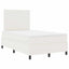 Box spring seng Creme og hvid 120 x 200 cm Velourstof