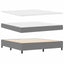 Box spring seng Lys Grå og Hvid 180 x 200 cm Velourstof