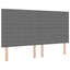 Box spring seng Lys Grå og Hvid 180 x 200 cm Velourstof