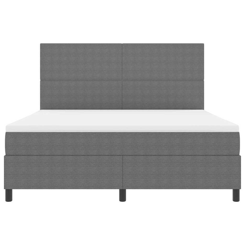 Box spring seng Lys Grå og Hvid 180 x 200 cm Velourstof