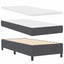 LED Box Spring Bed Mørkegrå og Hvid 90 x 190 cm Velourstof