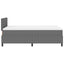 LED Box Spring Bed Lys Grå og Hvid 120 x 190 cm Velourstof