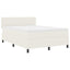 LED Box Spring Bed Creme og hvid 160 x 200 cm Velourstof