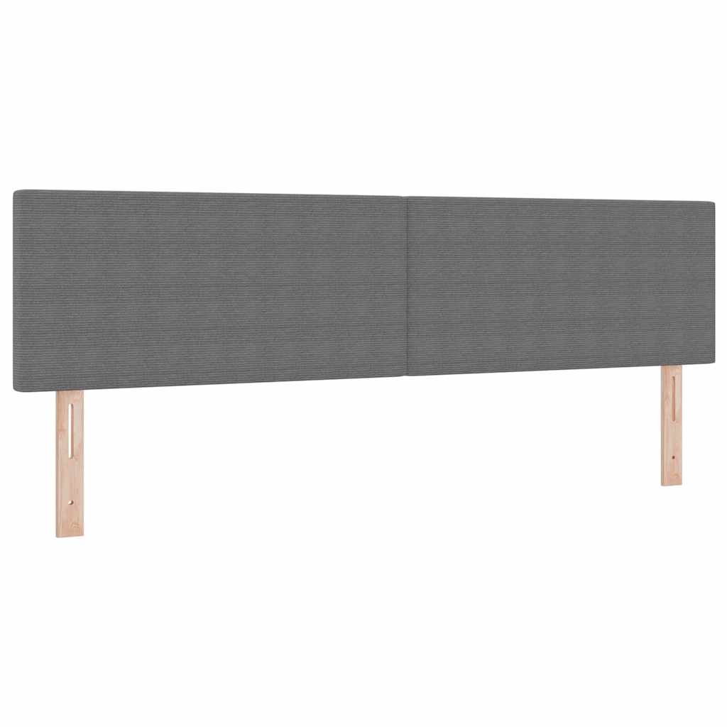 LED Box Spring Bed Lys Grå og Hvid 180 x 200 cm Velourstof