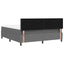 LED Box Spring Bed Lys Grå og Hvid 180 x 200 cm Velourstof