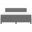 LED Box Spring Bed Lys Grå og Hvid 180 x 200 cm Velourstof