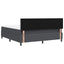 LED Box Spring Bed Mørkegrå og Hvid 180 x 200 cm Velourstof