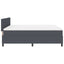 LED Box Spring Bed Mørkegrå og Hvid 180 x 200 cm Velourstof