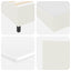 LED Box Spring Bed Creme og hvid 200 x 200 cm Velourstof