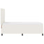 LED Box Spring Bed Creme og hvid 80 x 200 cm Velourstof