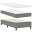 LED Box Spring Bed Lys Grå og Hvid 90 x 190 cm Velourstof
