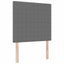 LED Box Spring Bed Lys Grå og Hvid 90 x 190 cm Velourstof