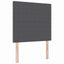 LED Box Spring Bed Mørkegrå og Hvid 90 x 190 cm Velourstof