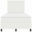 LED Box Spring Bed Creme og hvid 120 x 190 cm Velourstof