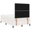 LED Box Spring Bed Creme og hvid 120 x 200 cm Velourstof
