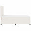 LED Box Spring Bed Creme og hvid 120 x 200 cm Velourstof