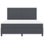 LED Box Spring Bed Mørkegrå og Hvid 180 x 200 cm Velourstof